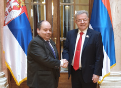 7 November 2018 The Head of the PFG with Tunisia Dragomir Karic and Tunisian Ambassador to Serbia H.E. Seyf Allah Rejeb